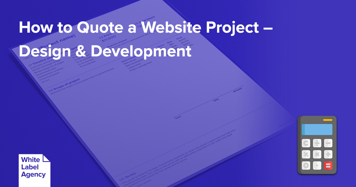 How to Quote a Website Project - Design & Development
