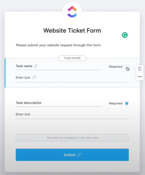 required field demo