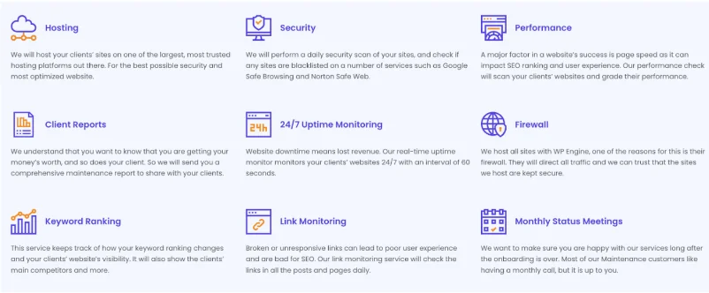 List of maintenance tasks - Website maintenance company