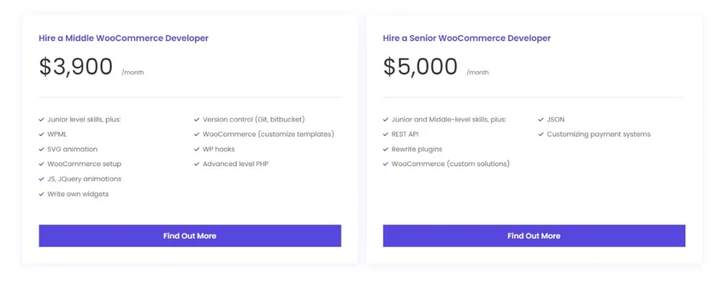White Label Agency's Dedicated WooCommerce Developer Service Prices - WooCommerce Price