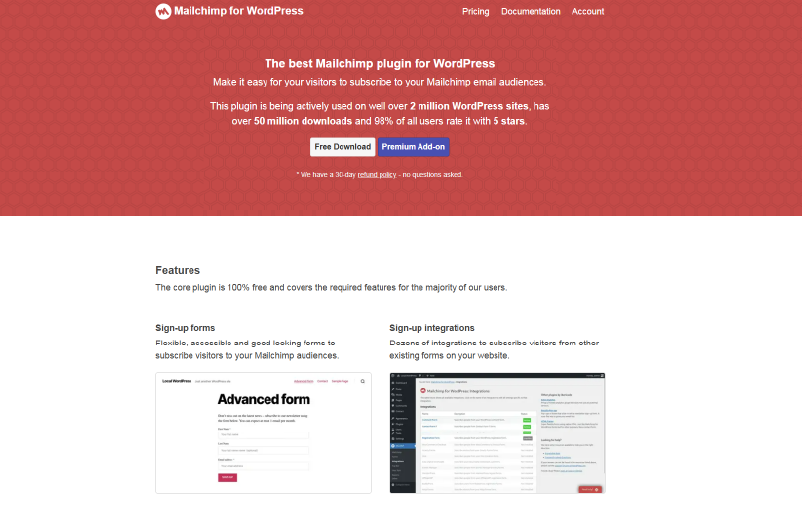 MC4WP plugin - mailchimp plugin for WordPress