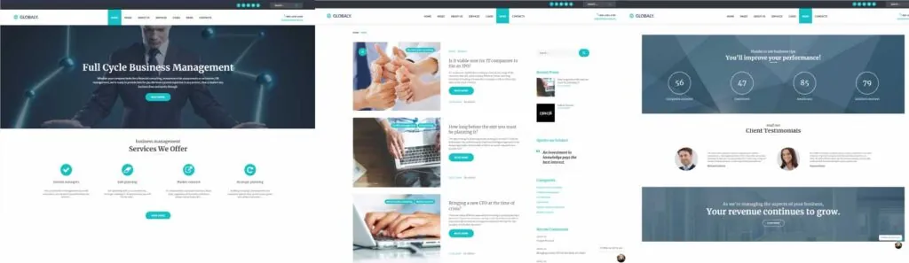 Blue WordPress Design - primary colors