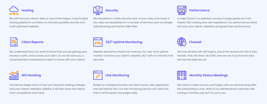 What is included in maintenance - website maintenance plans