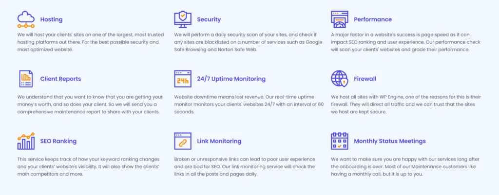 What is included in maintenance - website maintenance plans
