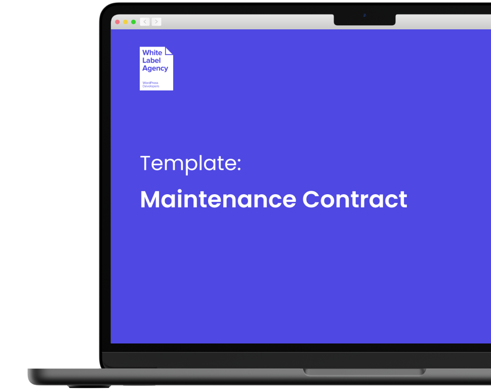 Template Download - Maintenance contract
