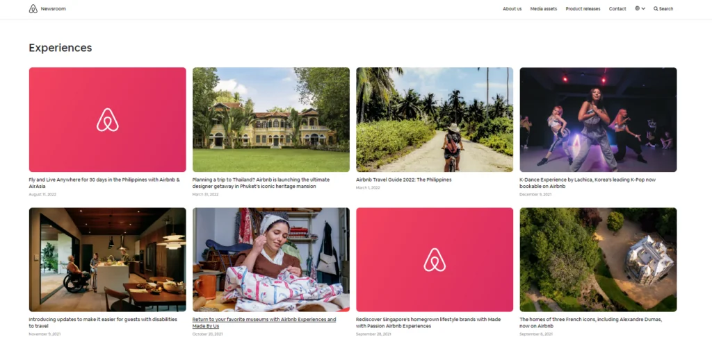 Benefits of content marketing - Airbnb