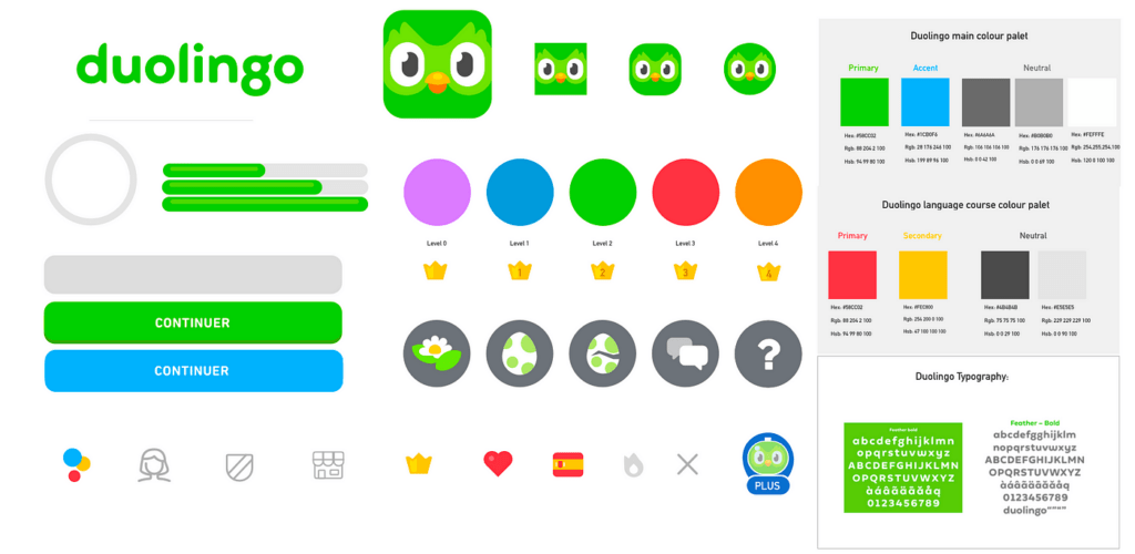 Duolingo - Triadic colors