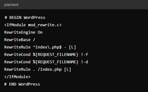 .htaccess WordPress Rules - WordPress Issues