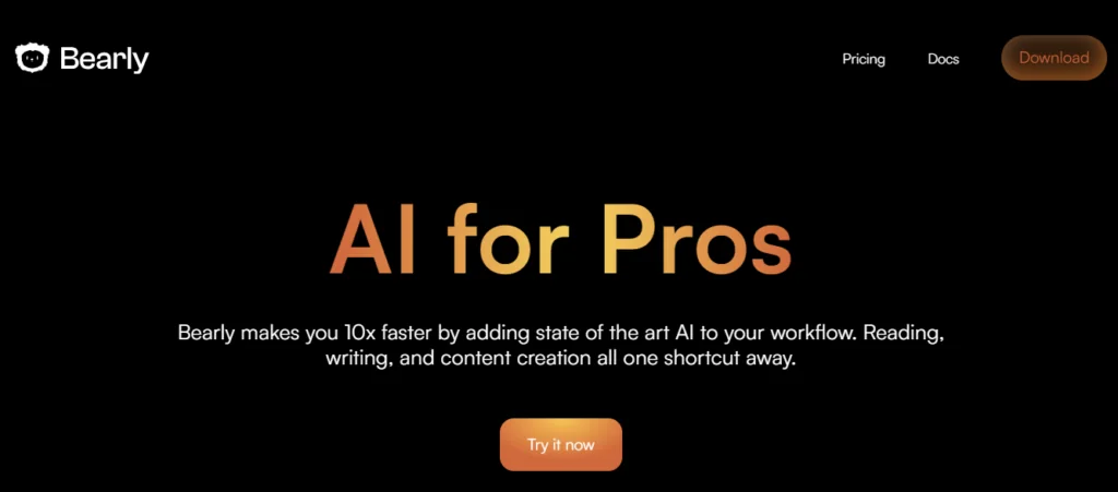 Bearly.ai - Best AI tools for content creation