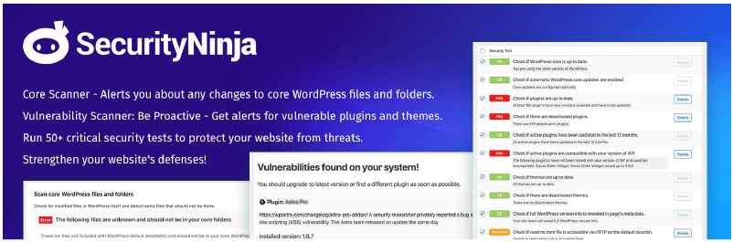 Security Ninja - Best WordPress Security Plugins