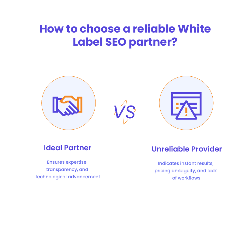 Choosing a reliable white label SEO partner vs an unreliable provider