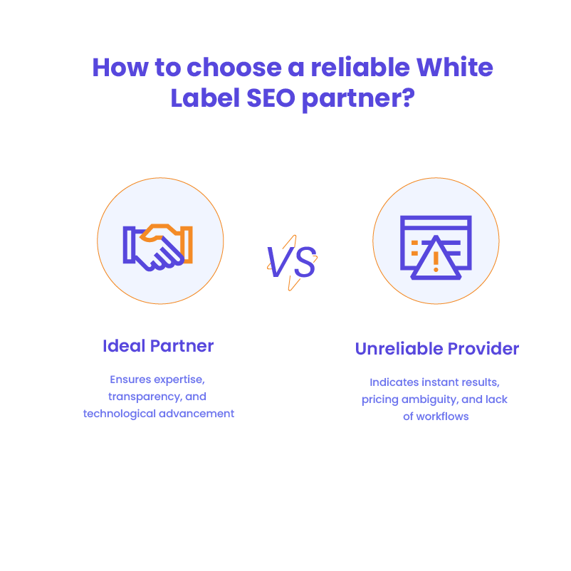 Choosing a reliable white label SEO partner vs an unreliable provider