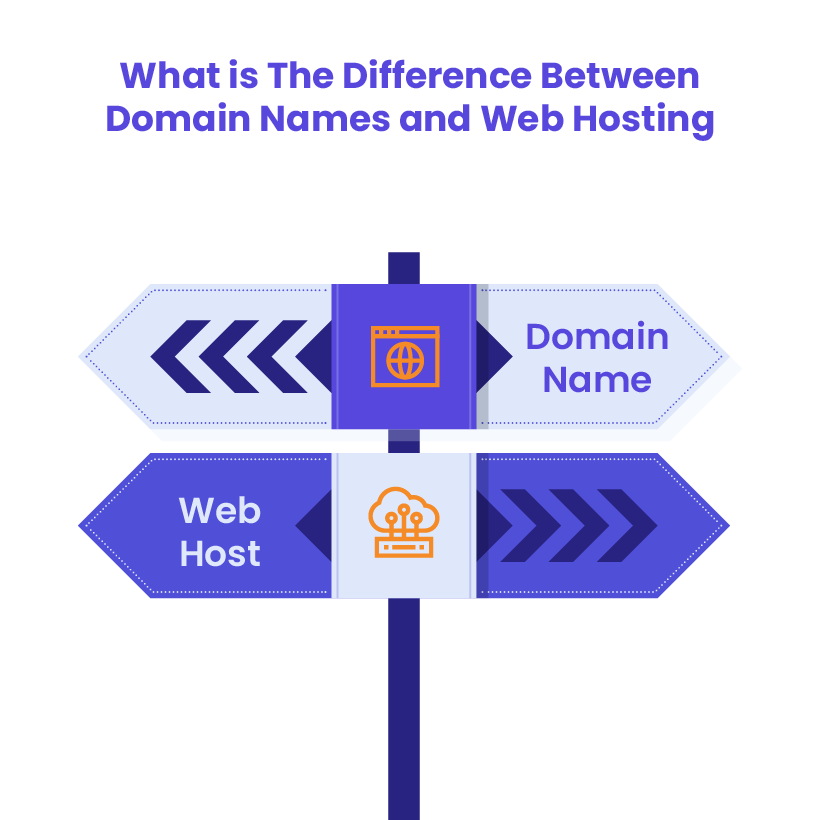 Difference between hosting and domain
